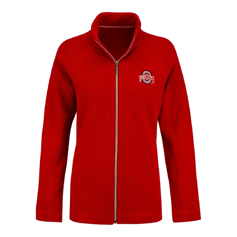 Ladies Ohio State Buckeyes Aruba Full Zip Jacket Jacket Blazer Coat