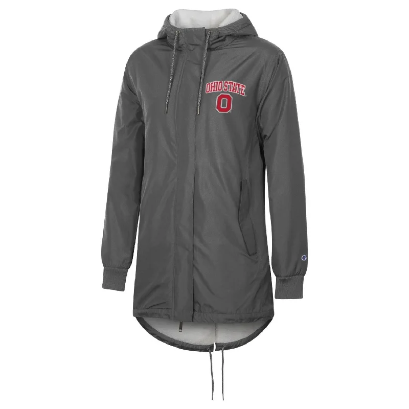 Ladies Ohio State Buckeyes Graphite Sherpa Lined Stadium Jacket Chenille Jacket Brocade Jacket Lace Jacket Ladies Ohio State Buckeyes Graphite Sherpa Lined Stadium Jacket Chenille Jacket Brocade Jacket Lace Jacket