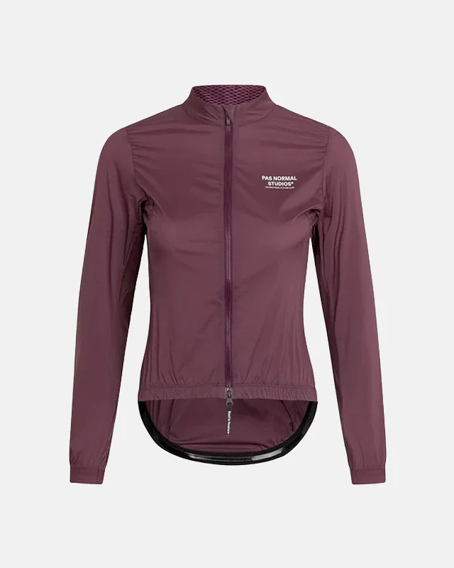 Women's Mechanism Stow Away Jacket - Light Burgundy Front Pockets Side Pockets Patch Pockets