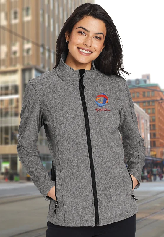 Port Authority® Ladies Soft Shell Core Jacket Zip Front Button Front Snap Front