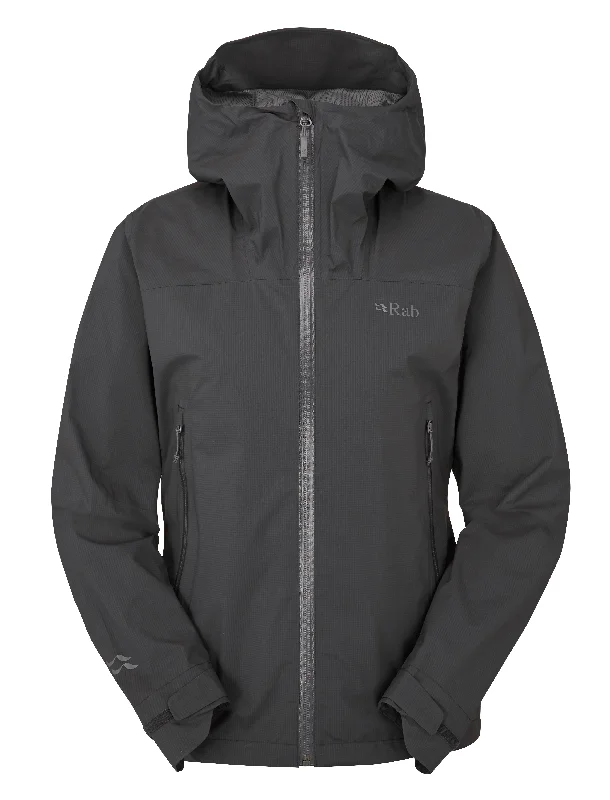 Rab Downpour Light Women's Jacket Zippered Front Buttoned Front Snap Front