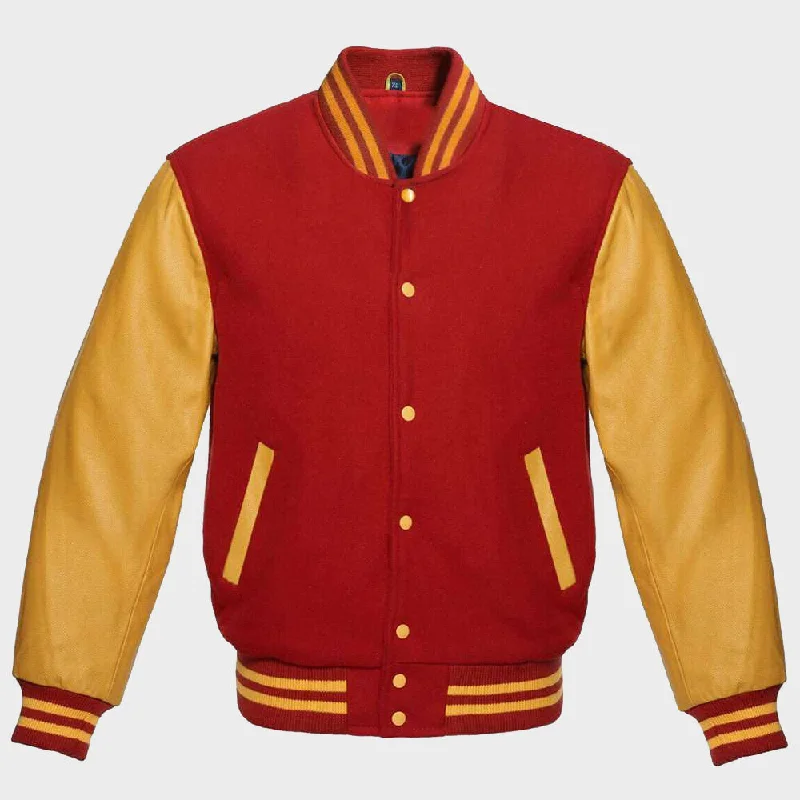 Red Varsity Jacket Womens Toggled Jacket Drawstring Jacket Belted Jacket