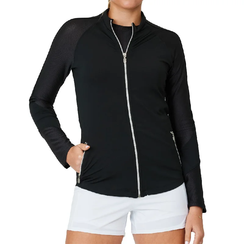 Sofibella Staples Womens Tennis Jacket Embroidered Jacket Appliqued Jacket Beaded Jacket