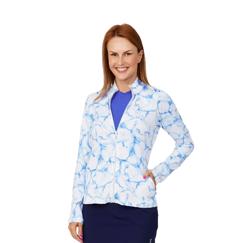 Sofibella UV Feather Womens Tennis Jacket Front Pockets Side Pockets Patch Pockets