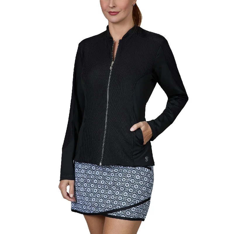 Sofibella UV Staples Womens Tennis Jacket Welt Pockets Slit Pockets Flap Pockets