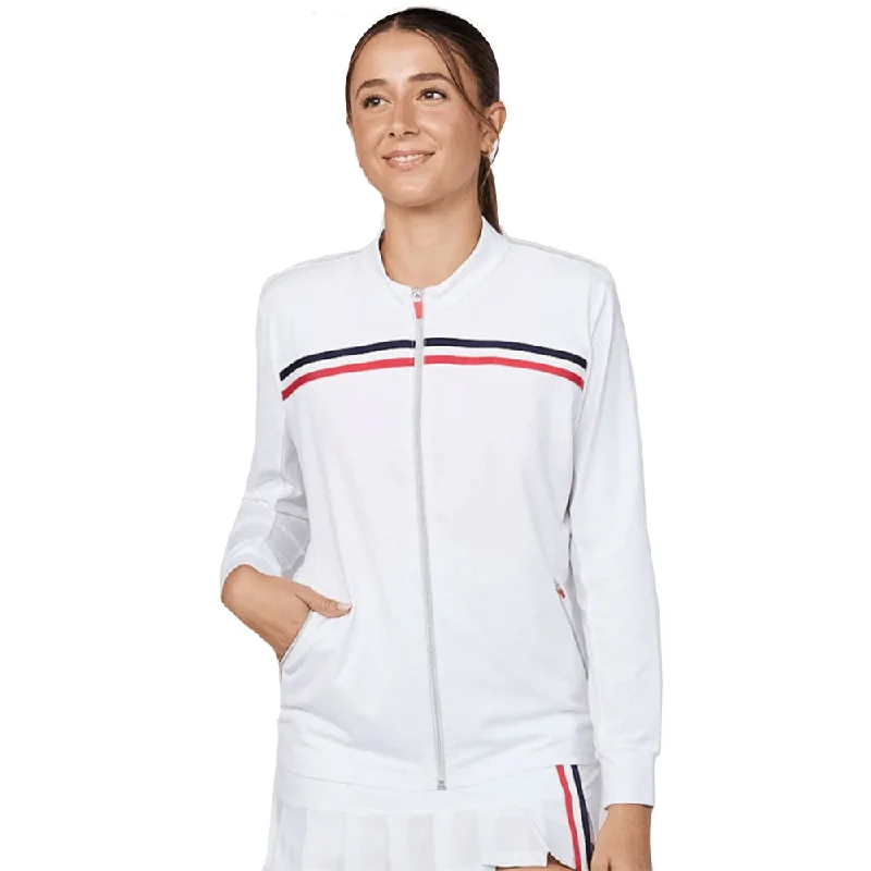 Sofibella Wild Flowers Womens Tennis Jacket Oversized Jacket Tailored Jacket Straight Jacket