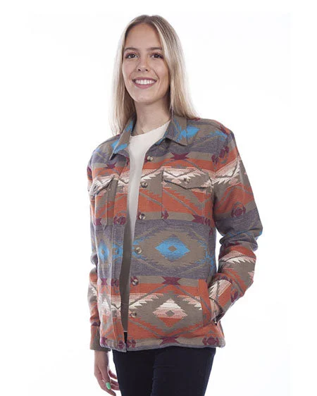 Women's Southwest Shirt Jacket Mesh Jacket Canvas Jacket Denim Jacket