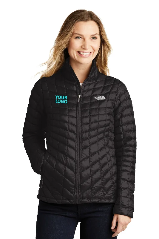 The North Face Ladies ThermoBall Trekker Jacket TNF Matte Black Herringbone Jacket Houndstooth Jacket Plaid Jacket