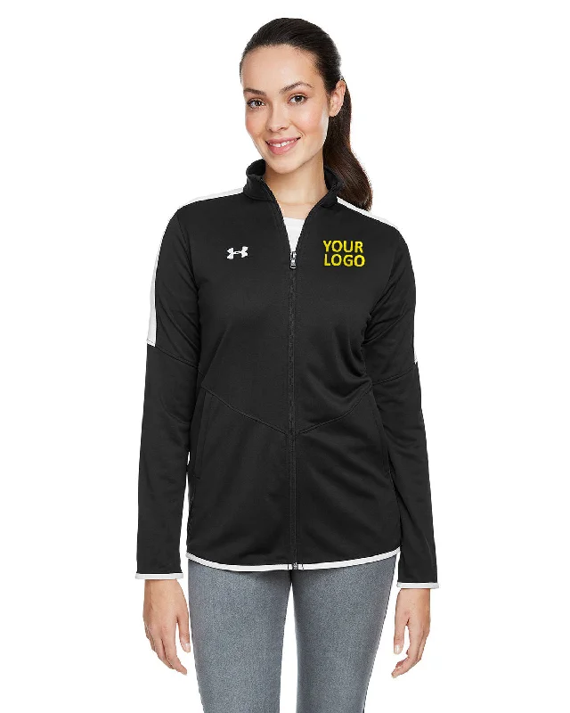 Under Armour Ladies Rival Knit Customized Jackets, Black Nylon Jacket Polyester Jacket Spandex Jacket