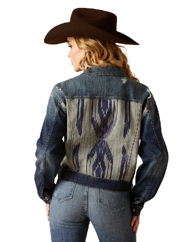 Women's Chimayo Denim Jacket Rayon Fabric Velvet Fabric Corduroy Fabric