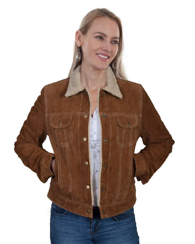 Women's Faux Shearling Suede Jacket Denim Jacket Leather Jacket Suede Jacket