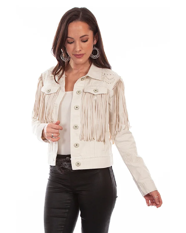 Women's Fringe Jean Jacket Faux Fur Jacket Real Fur Jacket Shearling Jacket