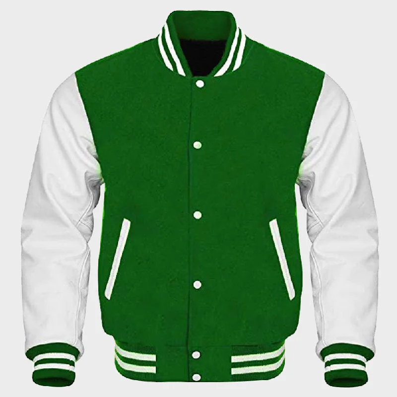 Womens Green Varsity Jacket Lace Jacket Ribbed Jacket Sequined Jacket