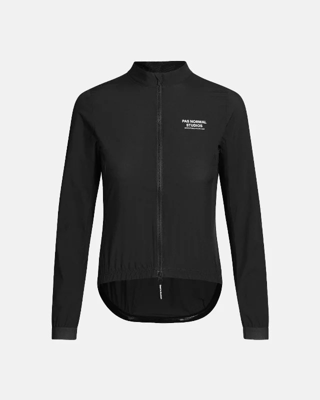 Women's Mechanism Stow Away Jacket - Black Anorak Shell Jacket Lightweight Jacket