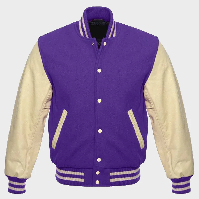 Womens Purple Varsity Jacket Satin Jacket Silk Jacket Chiffon Jacket