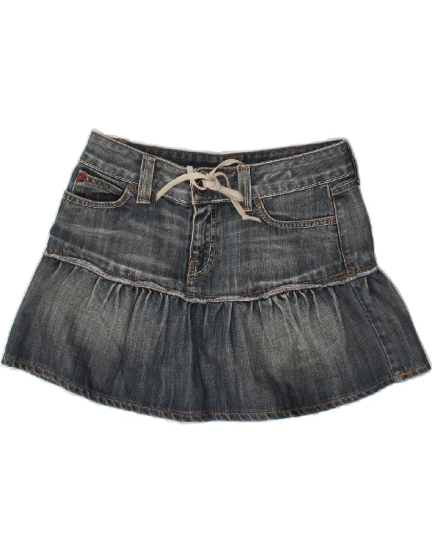 BENETTON Womens Mini Denim Skirt EU 38 Medium W30 Blue midi skirt versatile
