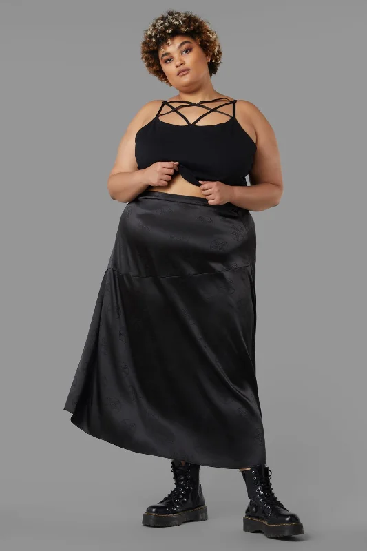 Curve Pentagram Skirt velvet skirt luxurious