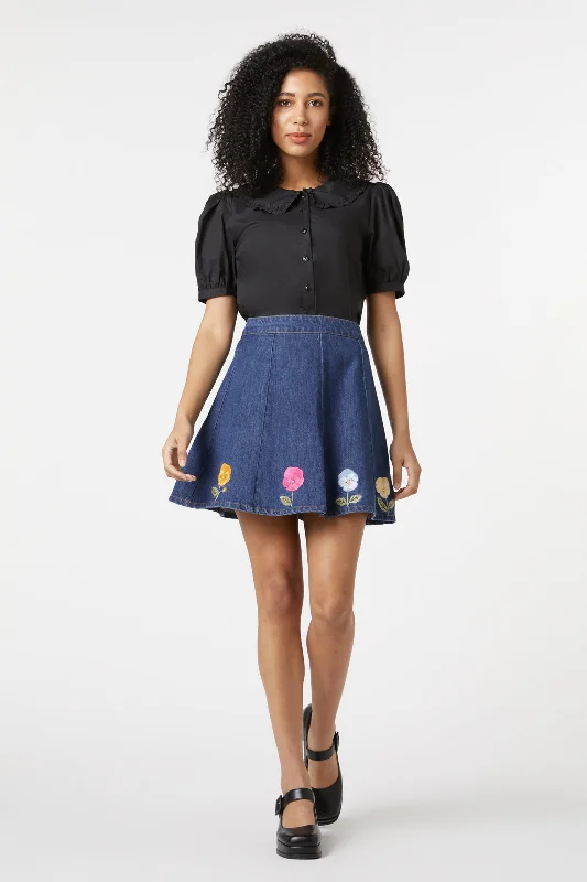 Flower Patch Skirt flowy skirt hem