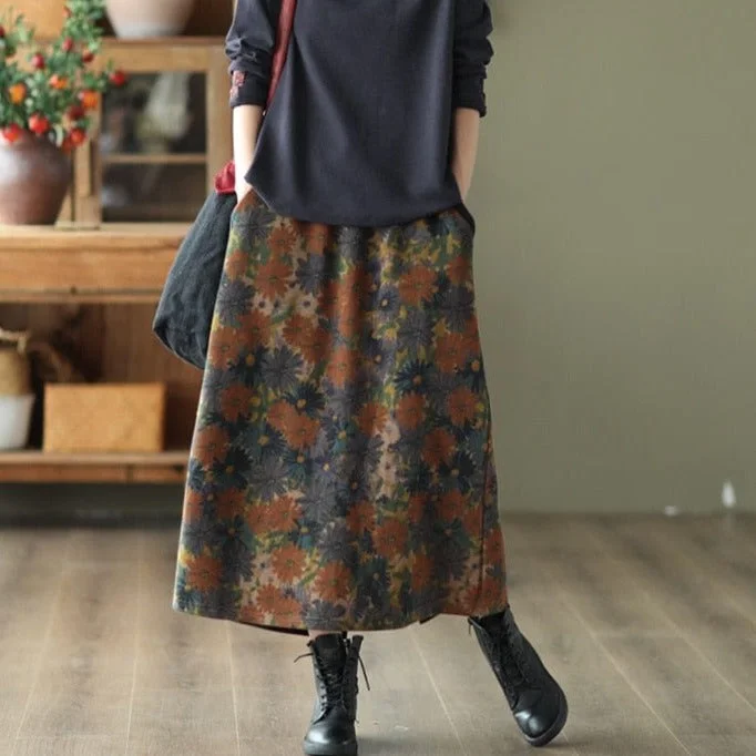 Harajuku Elastic High Waist Skirt linen skirt breathable