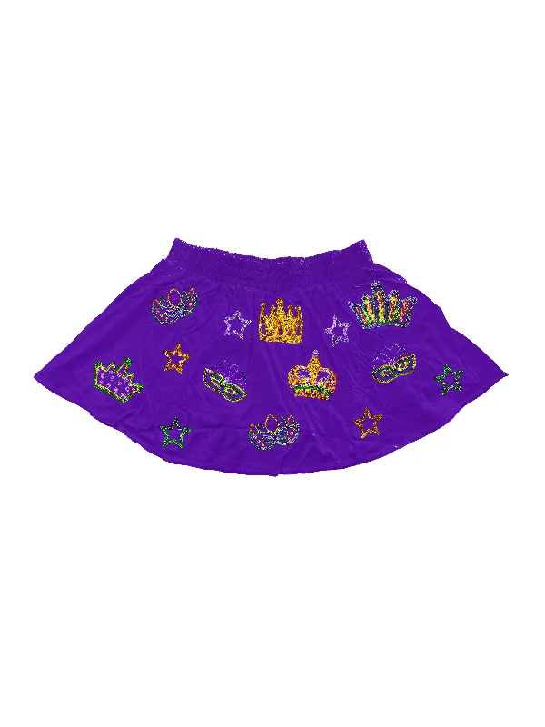 Junior Crown Skort - Purple chiffon skirt airy