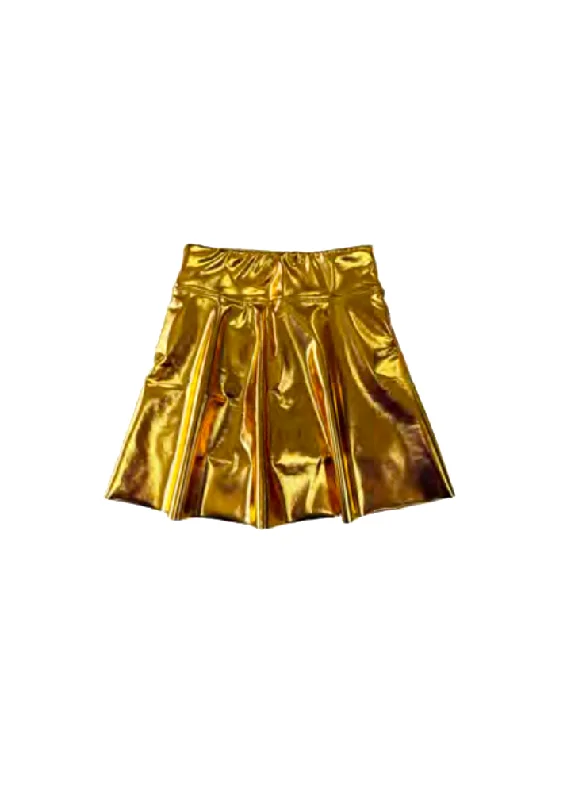 Junior Metallic Skort - Gold maxi skirt elegant