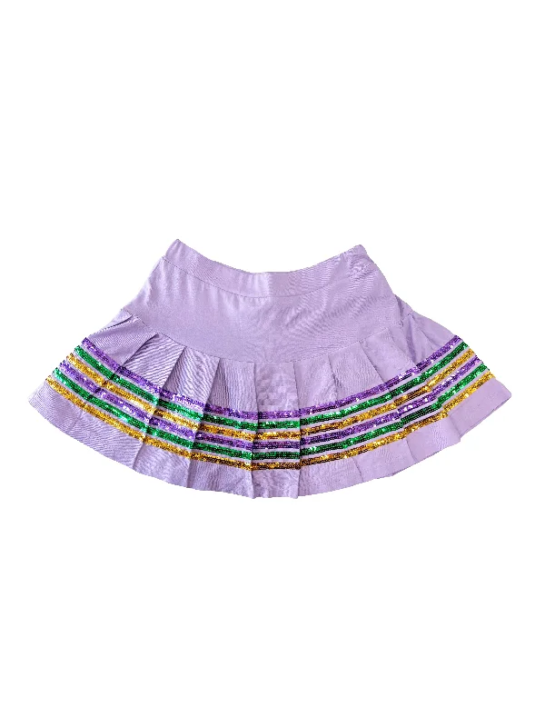 Junior Sequin Skort - Lavender slim fit skirt