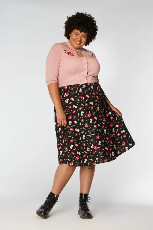 Kiss And Makeup Skirt Curve cashmere skirt soft