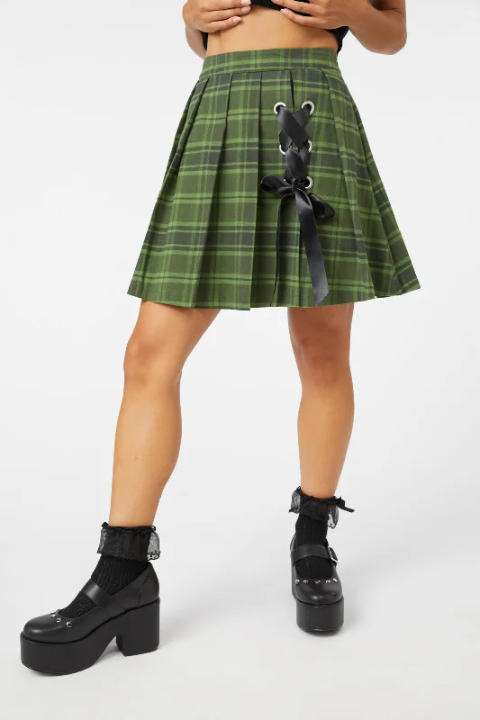 Meadow Tartan Skort leather skirt bold