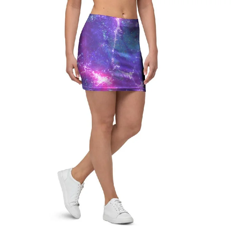 Nebula Galaxy Space Mini Skirt cashmere skirt soft