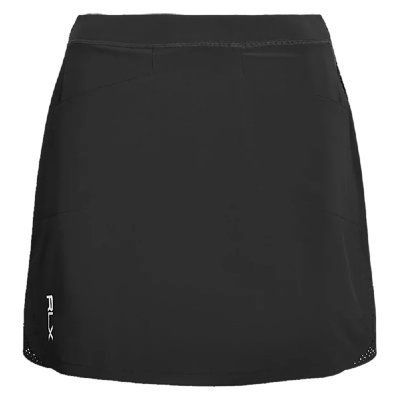 RLX Ralph Lauren Solid Aim 15in Polo Black Womens Golf Skort denim skirt trendy