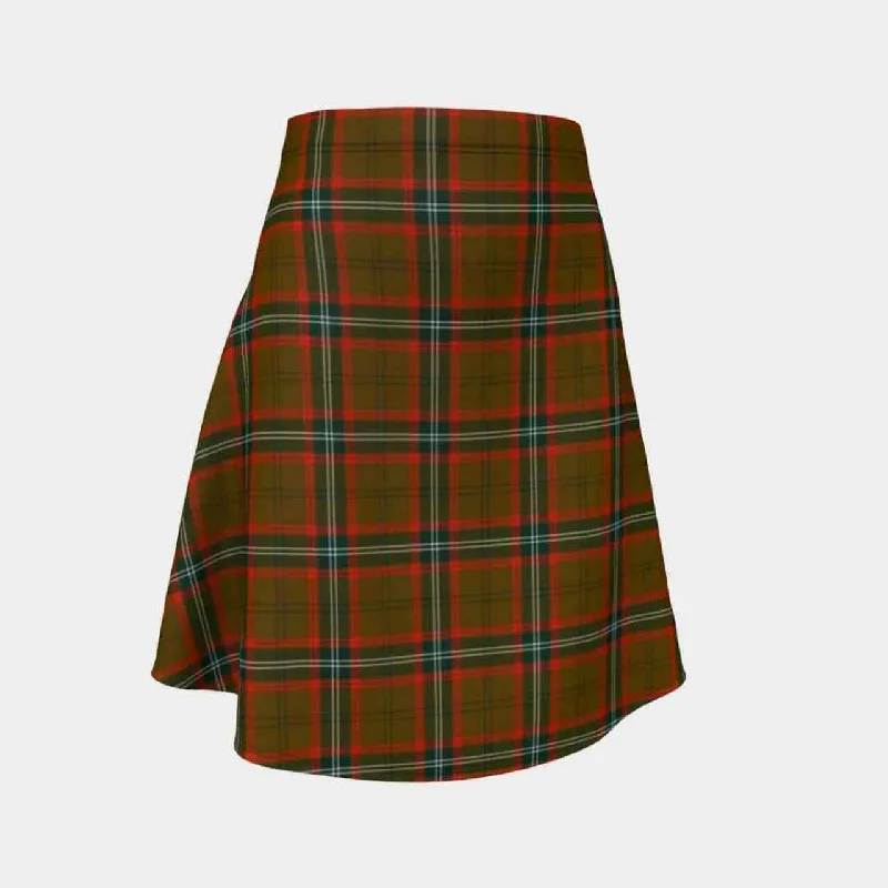 Seton Hunting Modern Tartan Flared Skirt ribbed skirt waist