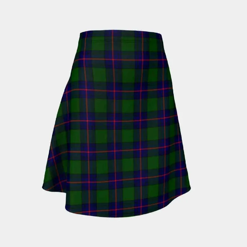 Shaw Modern Tartan Flared Skirt velvet skirt plush