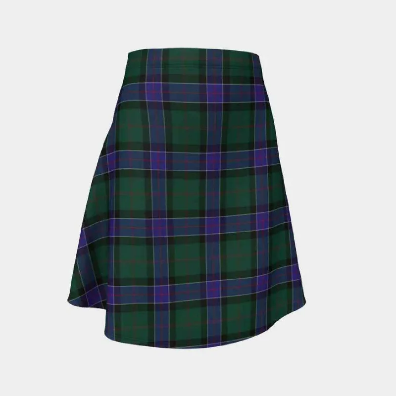 Sinclair Hunting Modern Tartan Flared Skirt tiered skirt playful