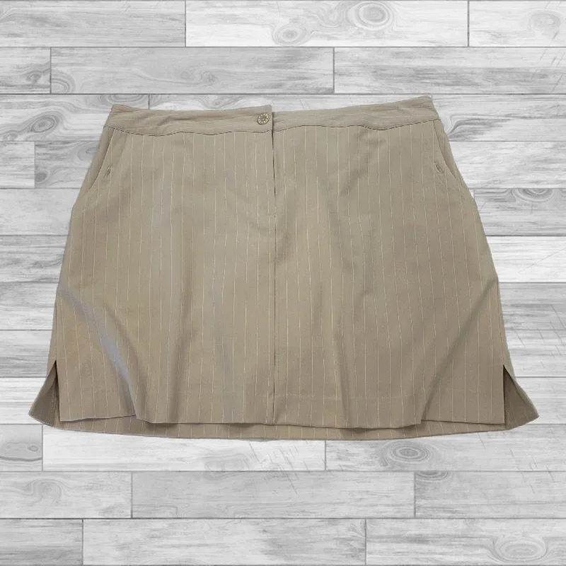 Skort By Izod In Tan, Size: 16 cashmere skirt soft