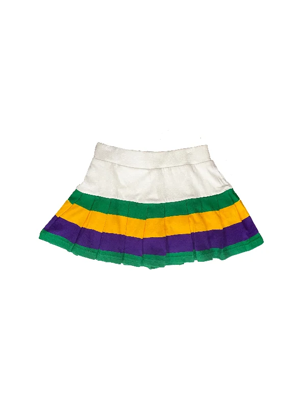 Skorts Junior Pleated - White elastic waist skirt