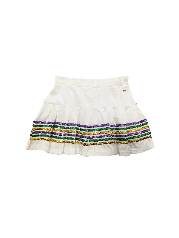 Skorts Junior Sequin - White denim skirt classic