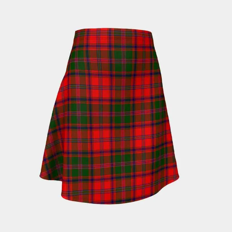 Stewart of Appin Modern Tartan Flared Skirt cashmere skirt plush