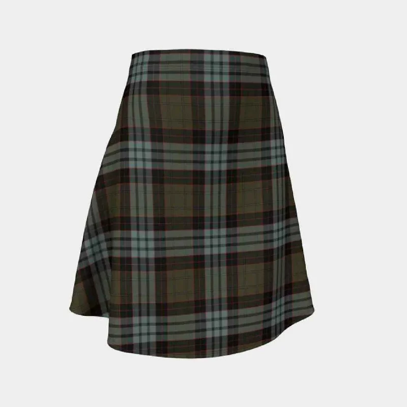 Stewart Old Weathered Tartan Flared Skirt patchwork skirt art