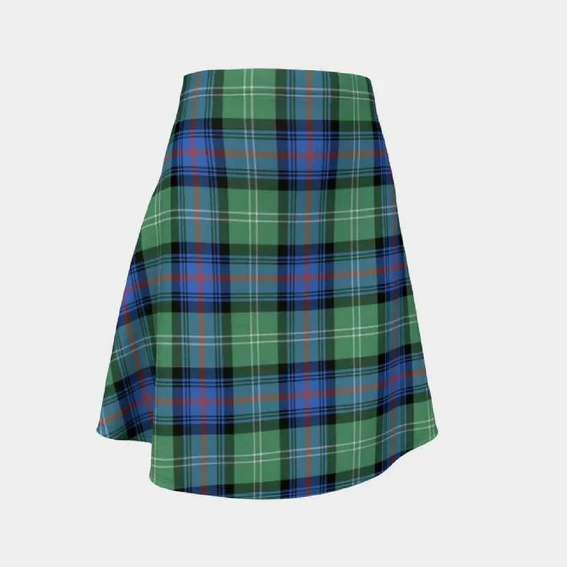 Sutherland Old Ancient Tartan Flared Skirt silk skirt luxurious