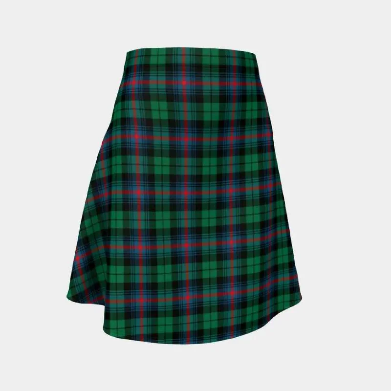 Urquhart Broad Red Ancient Tartan Flared Skirt chiffon skirt flowing