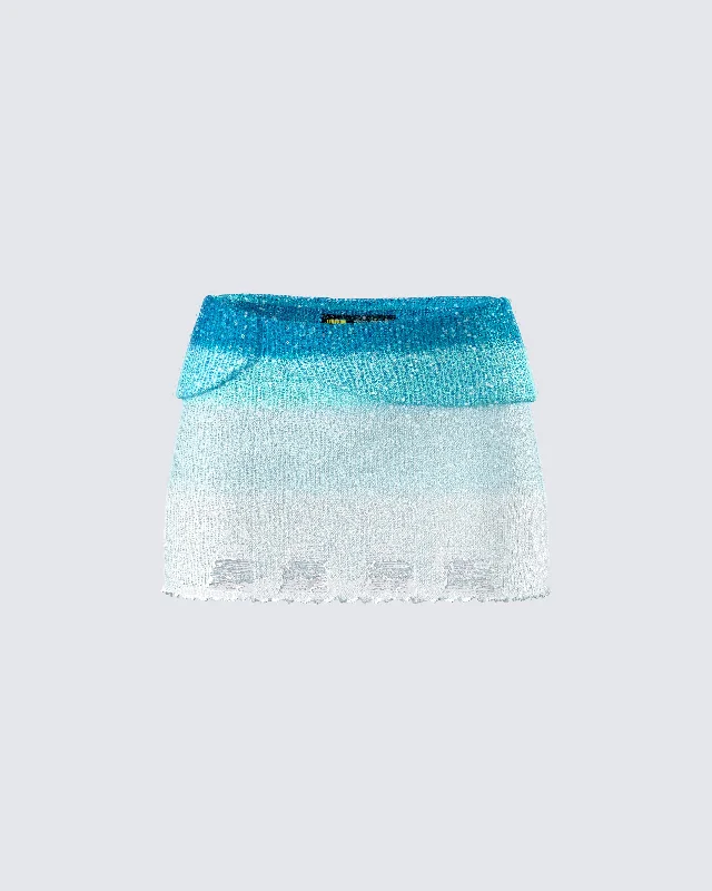 Vanessa Turquoise Sequin Skirt maxi skirt elegant