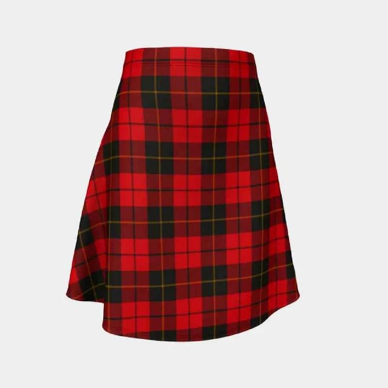 Wallace Weathered Tartan Flared Skirt cashmere skirt rich