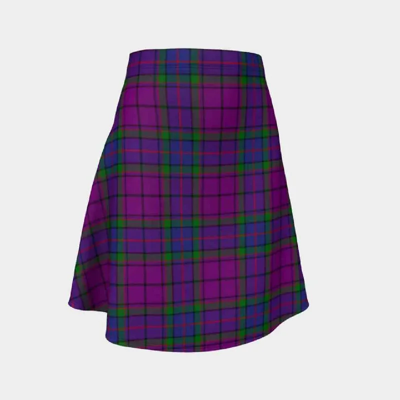 Wardlaw Modern Tartan Flared Skirt ribbed skirt waist