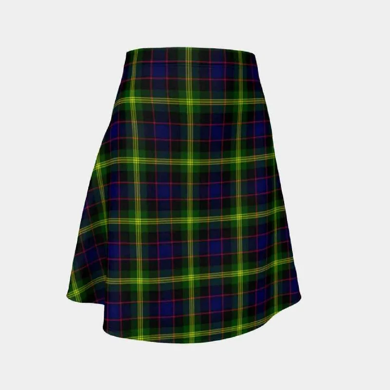 Watson Modern Tartan Flared Skirt floral skirt print