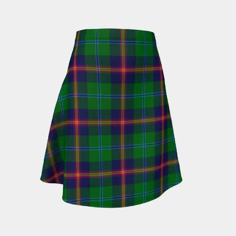 Young Modern Tartan Flared Skirt velvet skirt sumptuous